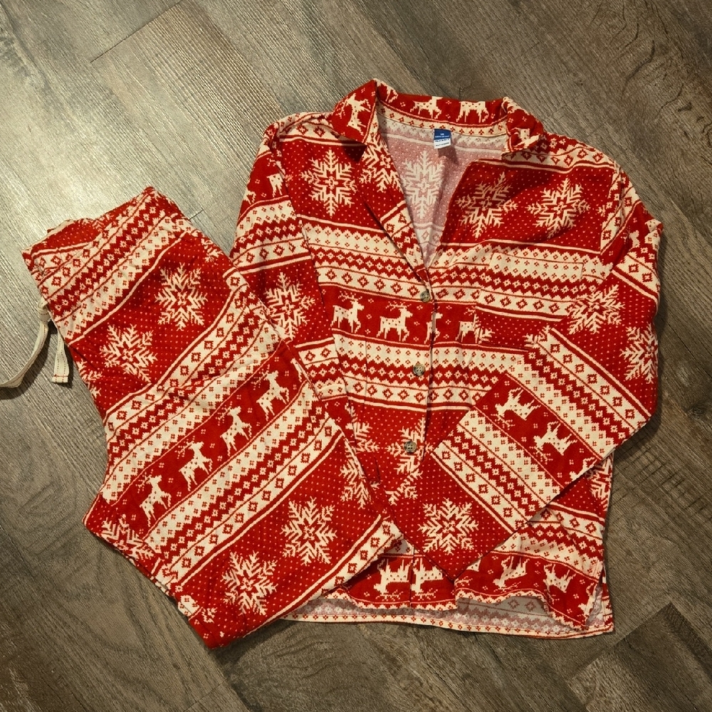 Old Navy Red and White Women's Pajama Set